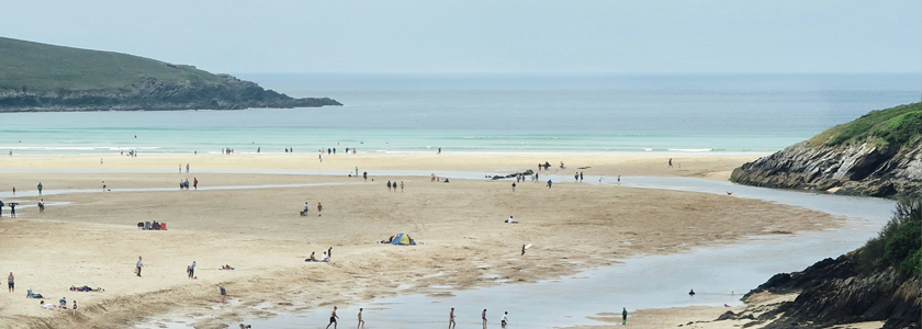 Crantock Beach and the River Gannel