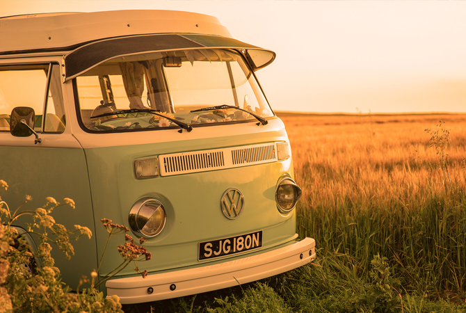 Classic VW campervan holidays in Cornwall