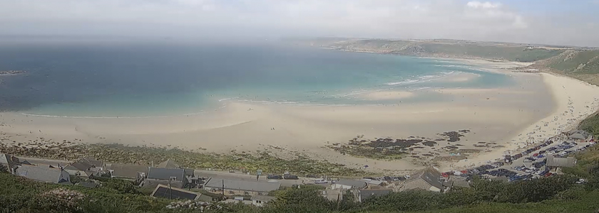 Sennen Cove webcam overlooking Whitesands Bay